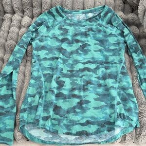 Tek Gear Green Camo Long Sleeve Shirt